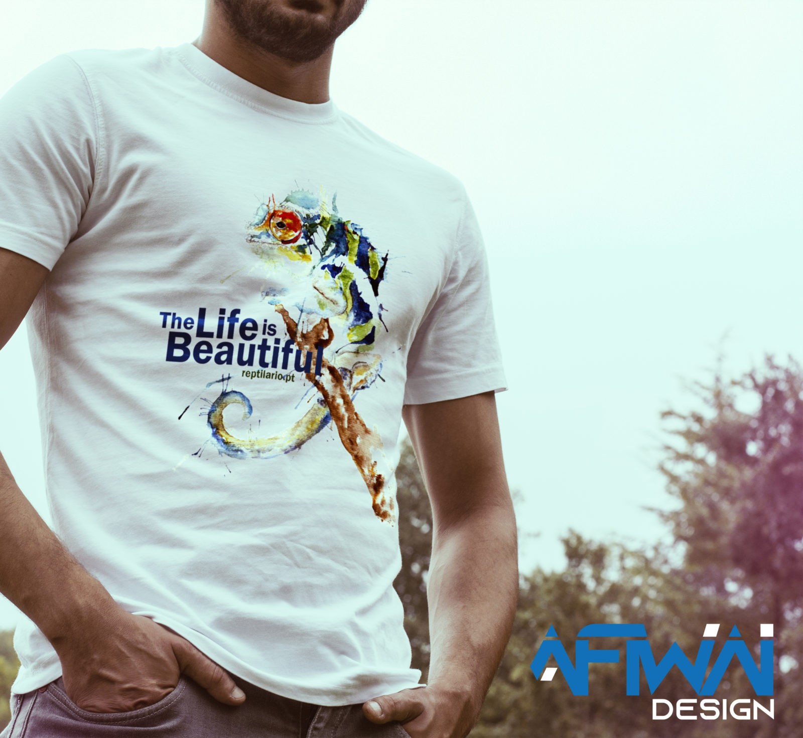 T-shirt impression textile ReptilWorldPark - AFIWAI DESIGN, Création de site internet, Graphisme, Vidéo à Blois