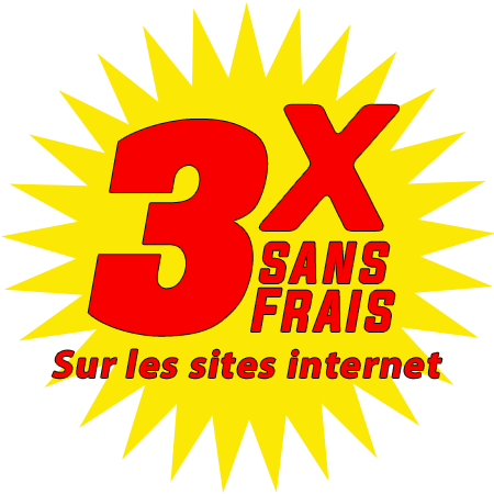 3x sans frais sur les site internet